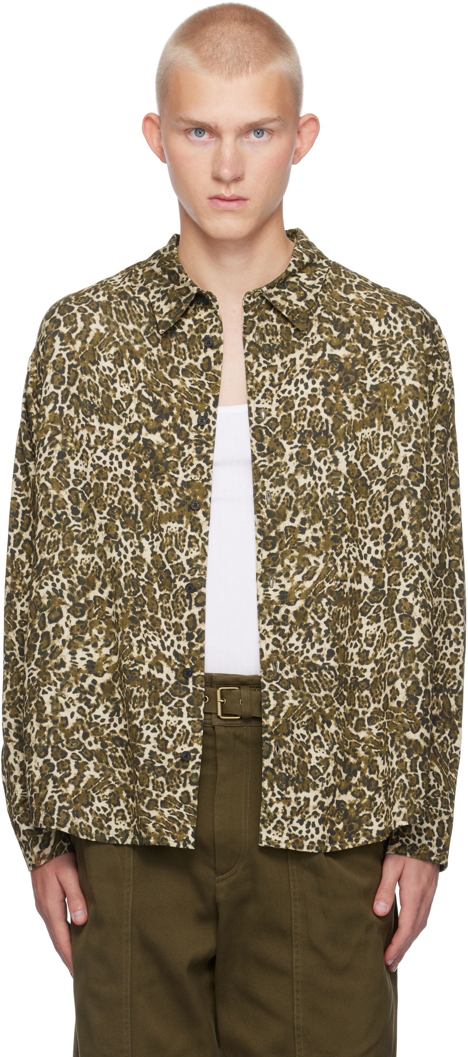 Skjorte ISABEL MARANT Isabel Marant Cybilio Leopard Print Shirt Beige | CH01B-B4I03H, 0
