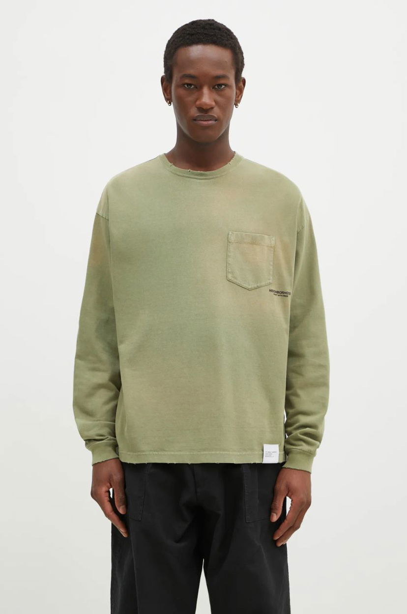 T-shirt Neighborhood NEIGHBORHOOD Long Sleeve T-Shirt Grøn | 242FPNH.CSM15
