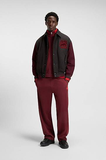 Bomberjakke BOSS HUGO x RB regular-fit varsity-style jacket with bull graphics Flerfarvet | 50549448, 1