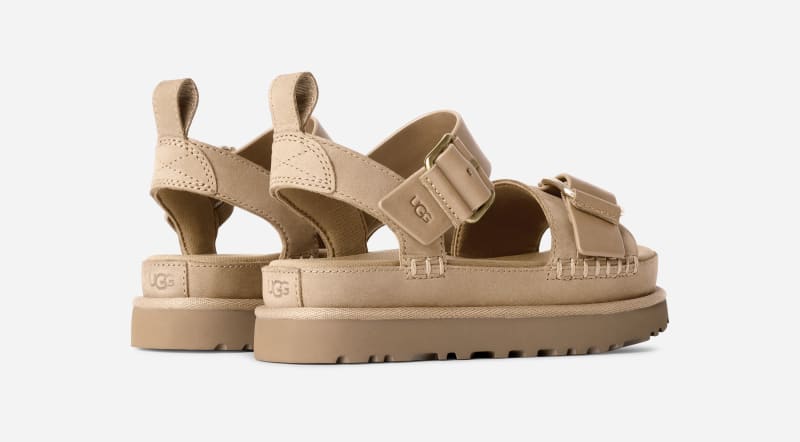 Sneakers og sko UGG Goldenstar Villa Leather Platform Buckle Sandals Beige | 1167392-MDSD, 1