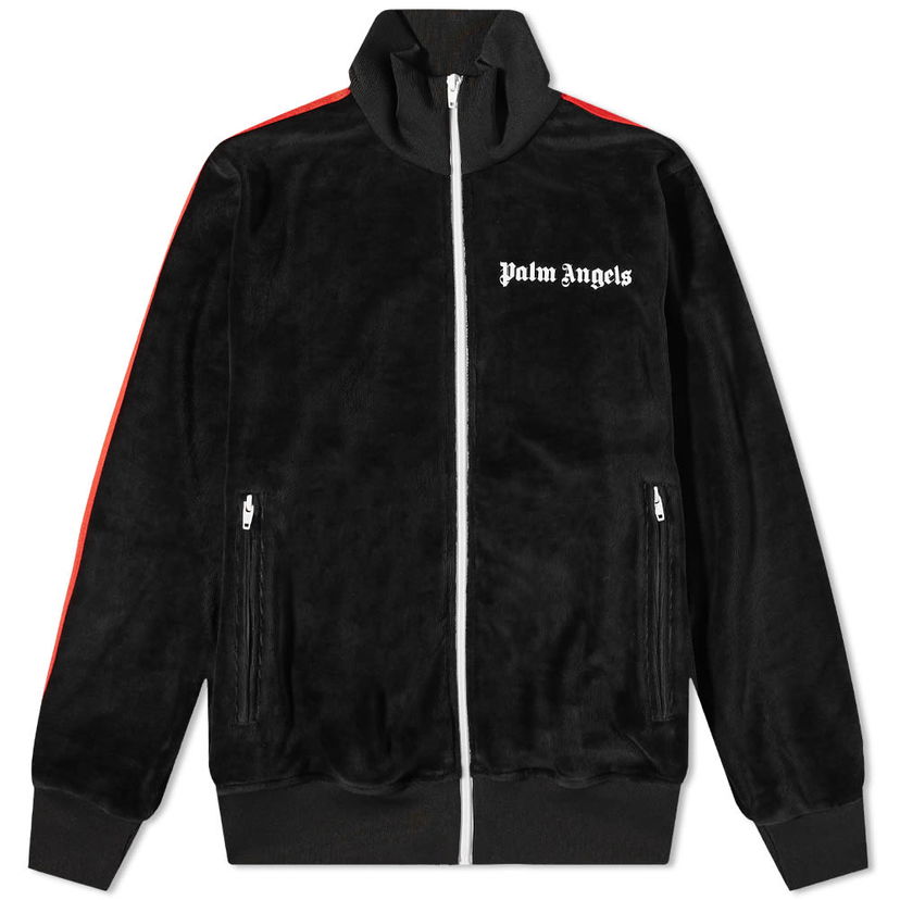 Bomberjakke Palm Angels Palm Angels Chenille Track Jacket Sort | PMBD001F21FAB0081001