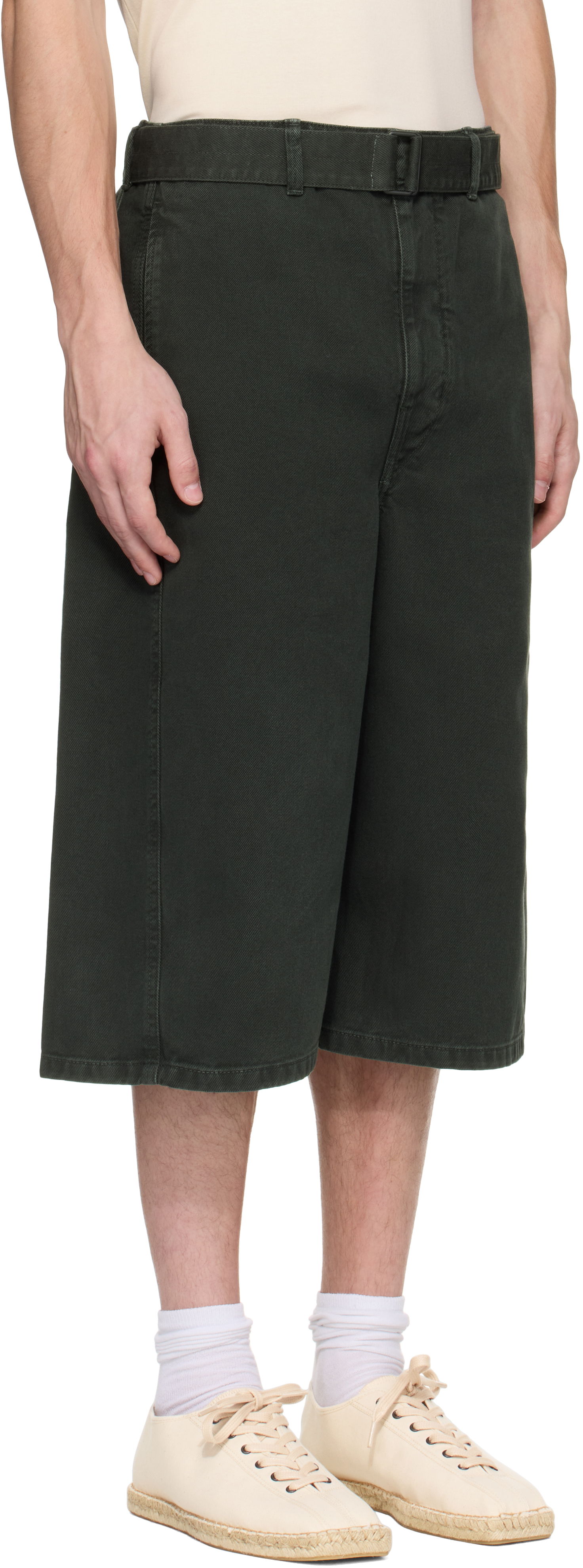 Shorts LEMAIRE Lemaire Twisted Denim Shorts Grøn | PA1107 LD1039, 1