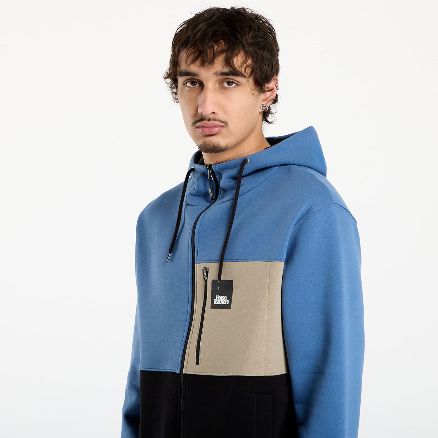 Sweatshirt Horsefeathers Vick Color-Blocked Full-Zip Hoodie Flerfarvet | SM1321N, 1