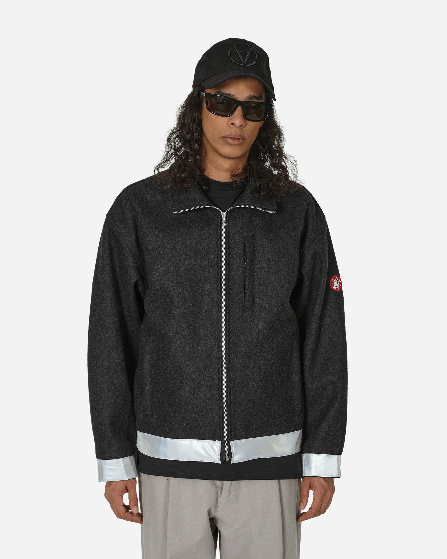 Jakke Cav Empt Reflect Wool Zip Jacket Charcoal Sort | CES25JK06 CHCL, 1