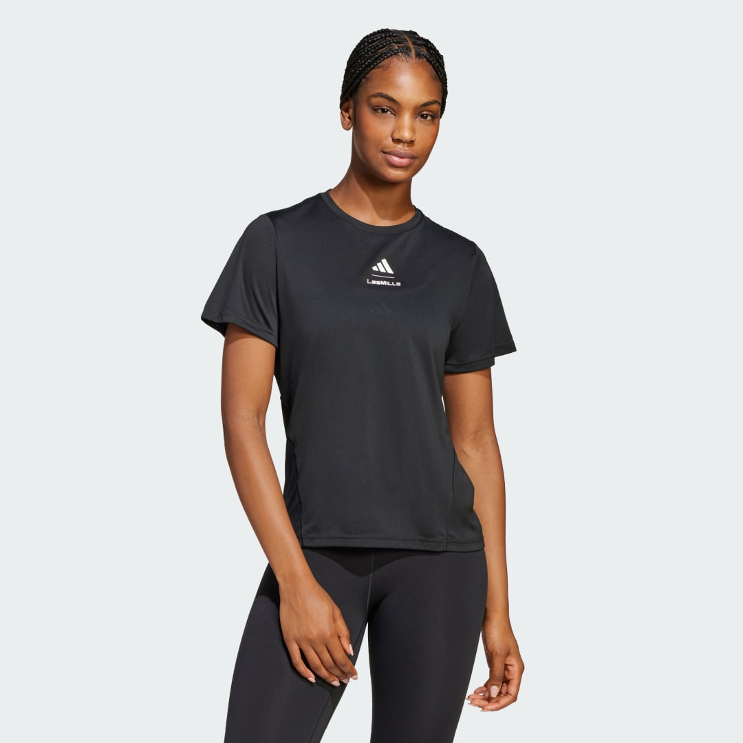 T-shirt adidas Performance Les Mills Graphic Training T-Shirt Sort | JJ1431, 0