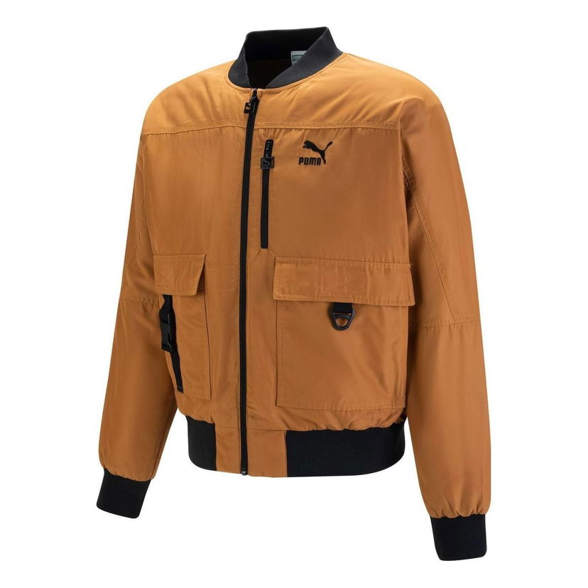 Bomberjakke Puma Multi Pocket Logo Jacket Brun | 535584-74