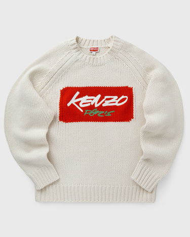 Sweater KENZO Futura Knitted Crew Neck Sweater with Embroidered Logo Beige | FF65PU7573CT.02, 1