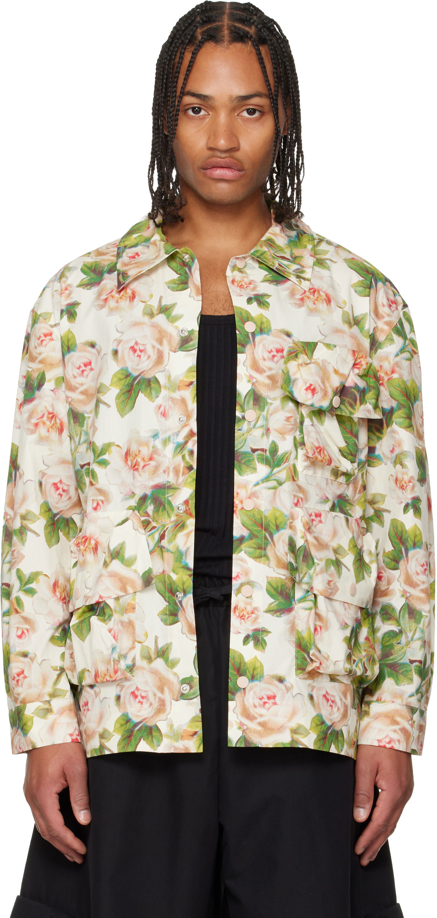 Skjorte Simone Rocha Simone Rocha Multi Pocket Snap Shirt Flerfarvet | 5381D 1268, 0