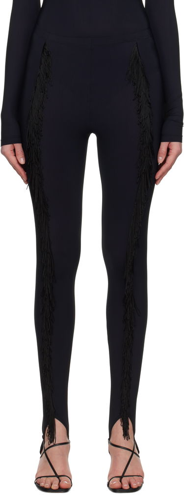 Leggings Maison Margiela MM6 Maison Margiela Fringe Stirrup Leggings Sort | S52KA0525 S20518, 0