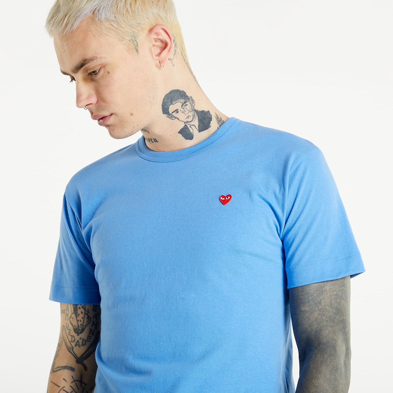 T-shirt Comme des Garçons PLAY Heart Logo Tee Blå | AZT314 blue, 1
