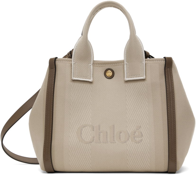 Mulepose CHLOÉ Chloé Small 'Chloé Carry' Tote Bag Beige | CHC25SS911O65