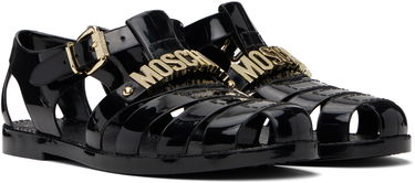 Tilbehør Moschino Moschino Jelly Lettering Logo Sandals Sort | MA16501G1M M20 000, 3