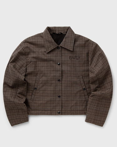 Skjorte ØLÅF Check Cropped Windbreaker Jacket Brun | W180503-GREY-CHECK, 0