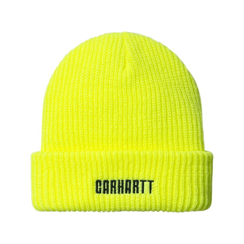 Beanie Carhartt WIP Knit Beanie With Logo Gul | I034368_2