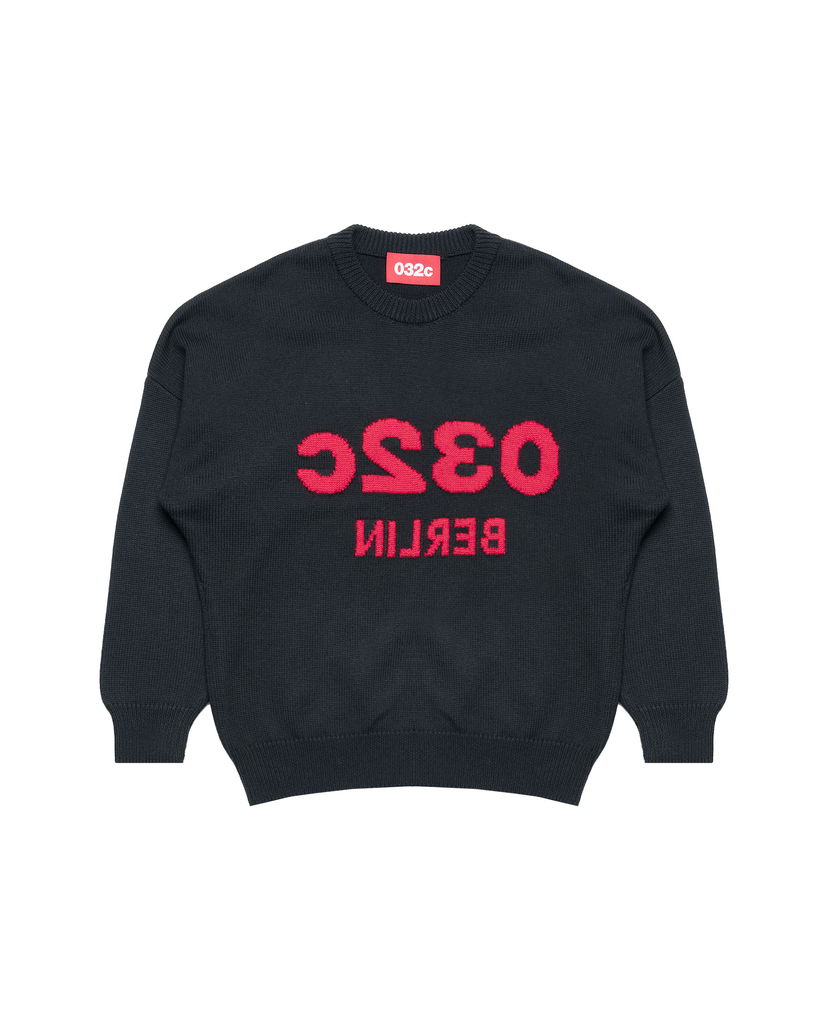 Sweater 032C 032c ''Selfie'' Knit Sweater Mørkeblå | S25-URK-1511-000