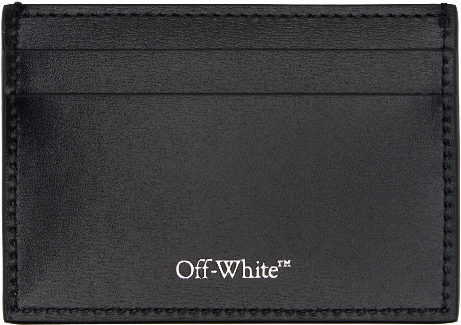 Tegnebog Off-White Off-White Jitney Quote Leather Card Holder Sort | OWND027C99LEA0021001, 1