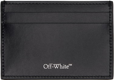 Tegnebog Off-White Off-White Jitney Quote Leather Card Holder Sort | OWND027C99LEA0021001, 1
