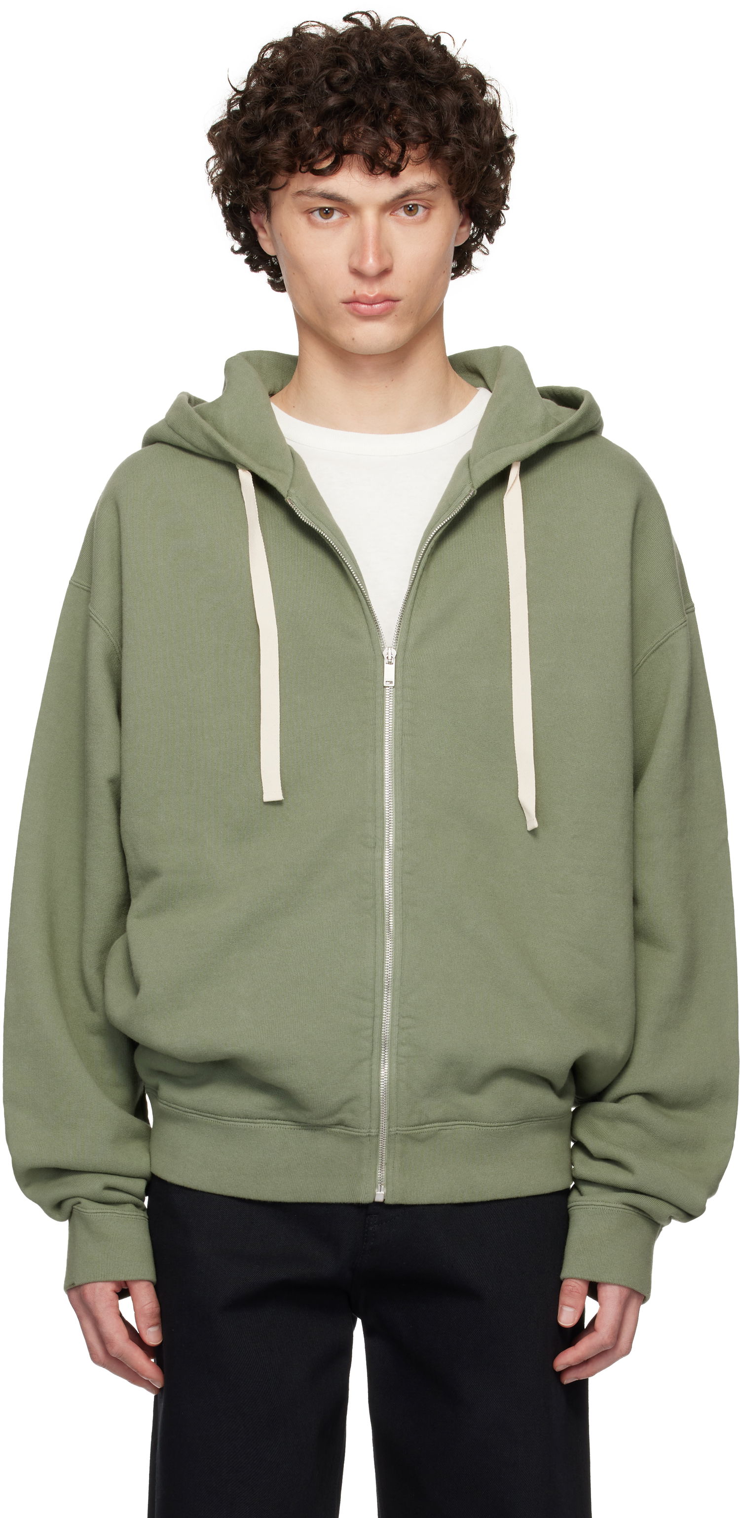 Sweatshirt Jil Sander Jil Sander Zipped Hoodie Grøn | J47HG0106_J20295, 0