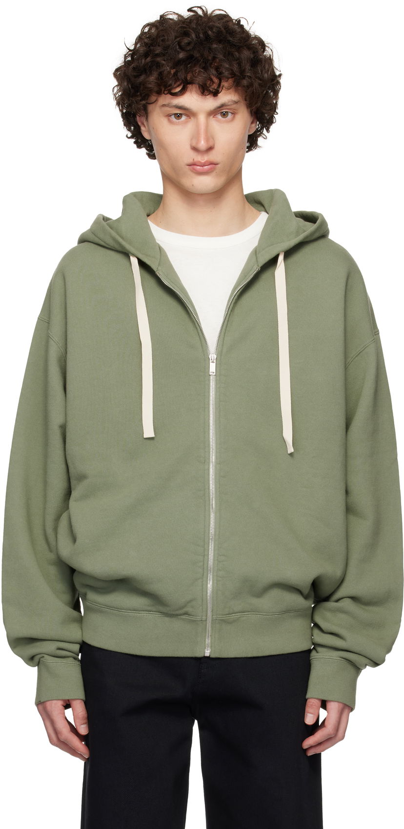 Sweatshirt Jil Sander Jil Sander Zipped Hoodie Grøn | J47HG0106_J20295