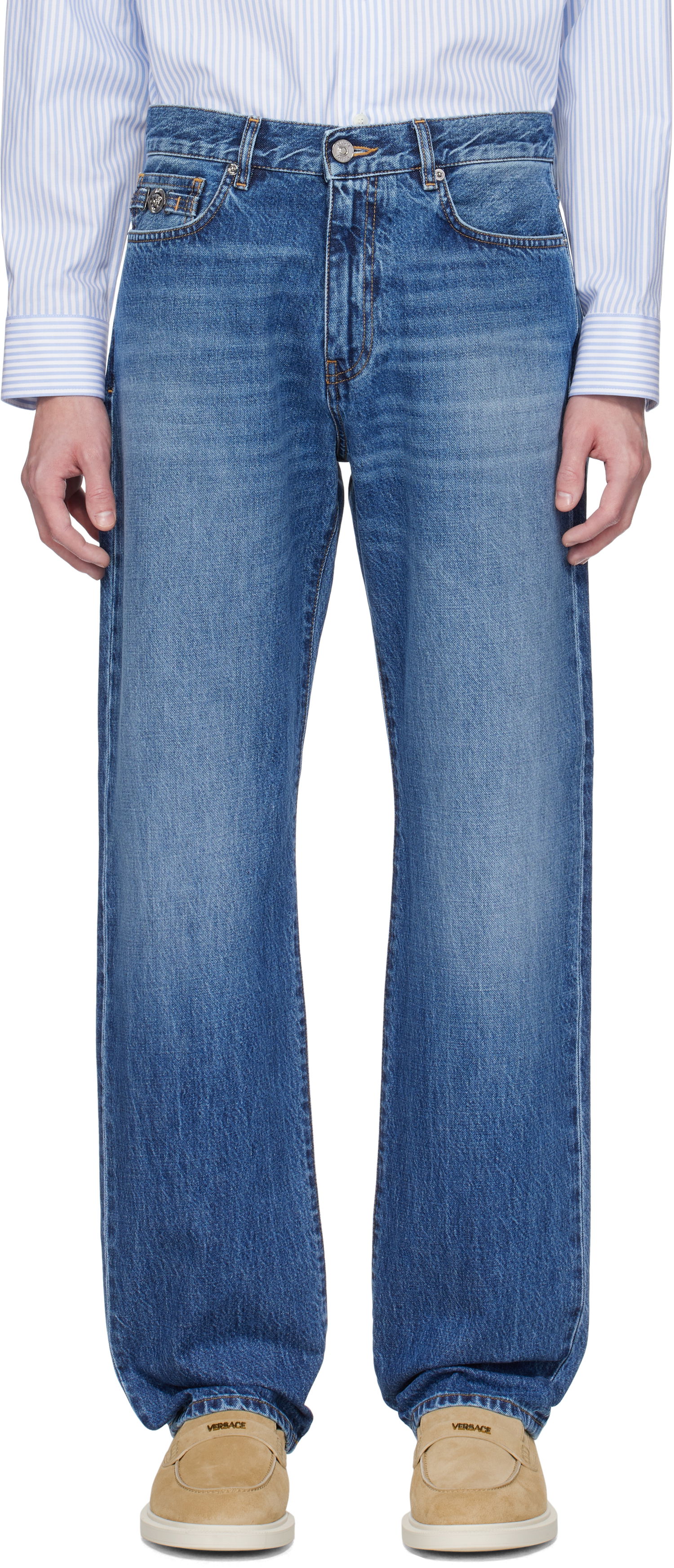 Jeans Versace Versace Loose-Fit Jeans Blå | 1017775_1A13585, 0