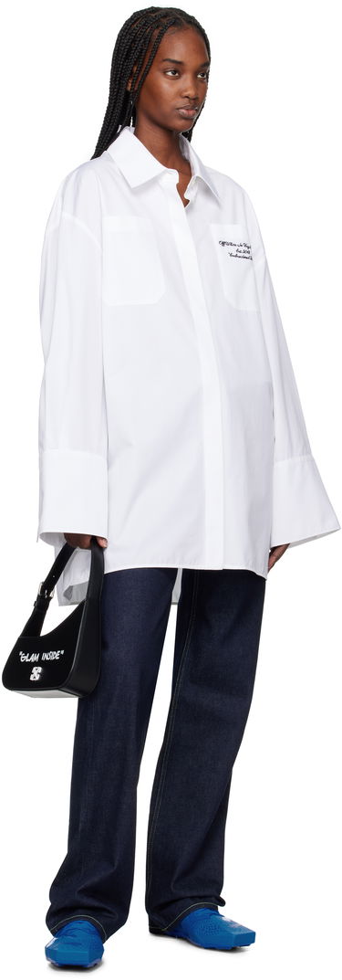 Håndtaske Off-White Off-White Jitney Quote Shoulder Bag Sort | OWNN18AC99LEA0011001, 3