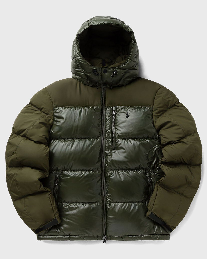 Puffer jakke Polo by Ralph Lauren Two-Tone Hooded Puffer Bomber Grøn | 710967786003