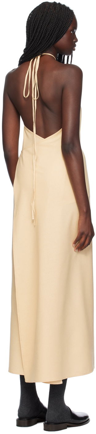 Kjole Baserange Halterneck Cutout Maxi Dress Beige | DRCEL-WS-AU24, 2