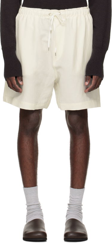 Shorts Studio Nicholson Starboard Drawstring Shorts Hvid | STARBOARD SNM - 1369, 0