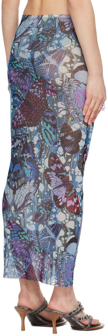 Nederdel Jean Paul Gaultier Gaultier Butterfly Print Maxi Skirt Blå | 24/25-F-JU070-T545-5090, 2