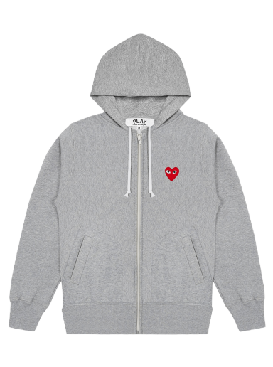Sweatshirt Comme des Garçons Play Multi Heart Zip Up Hoodie Grå | AZ T250 051 1