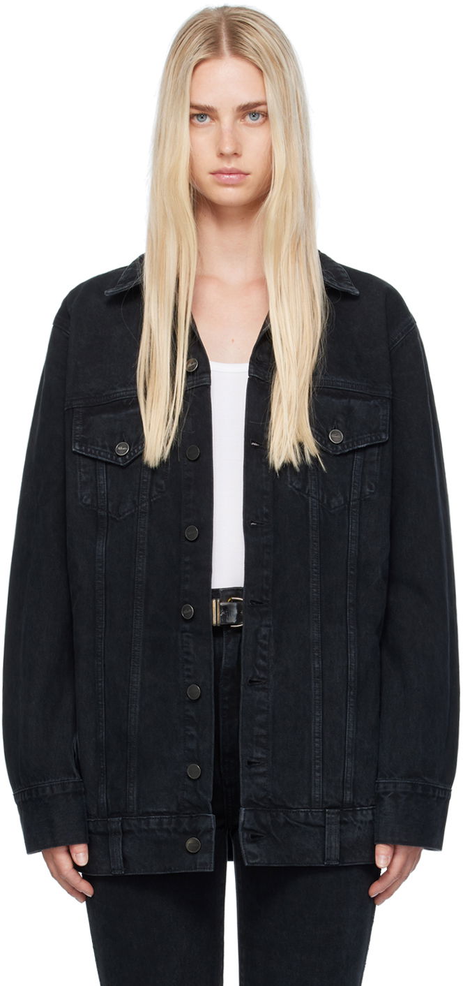 Jakke Khaite Black 'The Ross' Denim Jacket Sort | 1126913091, 0