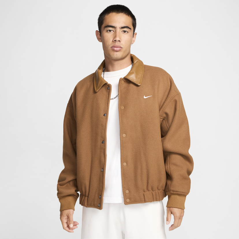 Bomberjakke Nike Wool Varsity Jacket Brun | FZ1168-281