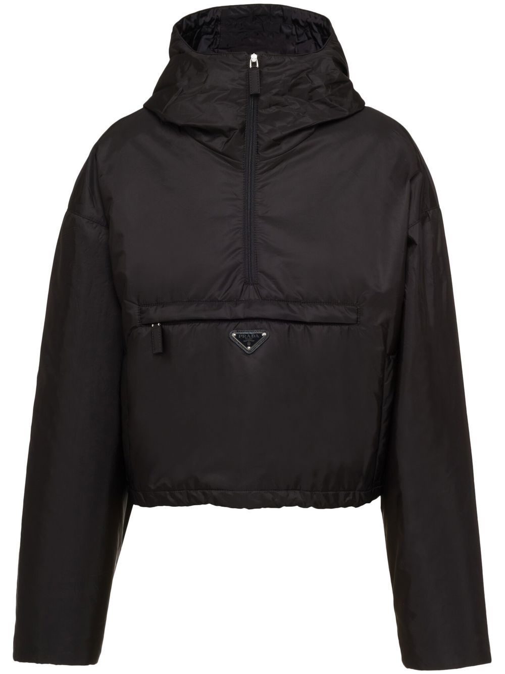 Jakke Prada Triangle Logo Hooded Jacket Sort | 29Z097S2311WQ9, 0