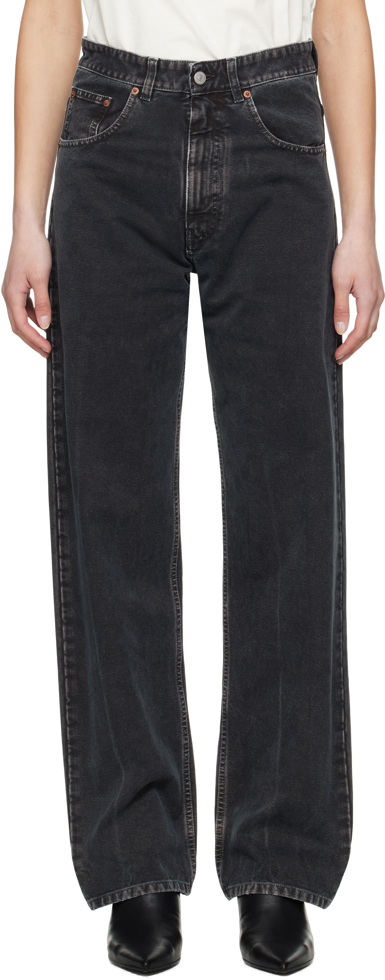Jeans Maison Margiela MM6 Maison Margiela 5 Pocket Jeans Sort | SH0LA0010 M35249, 0