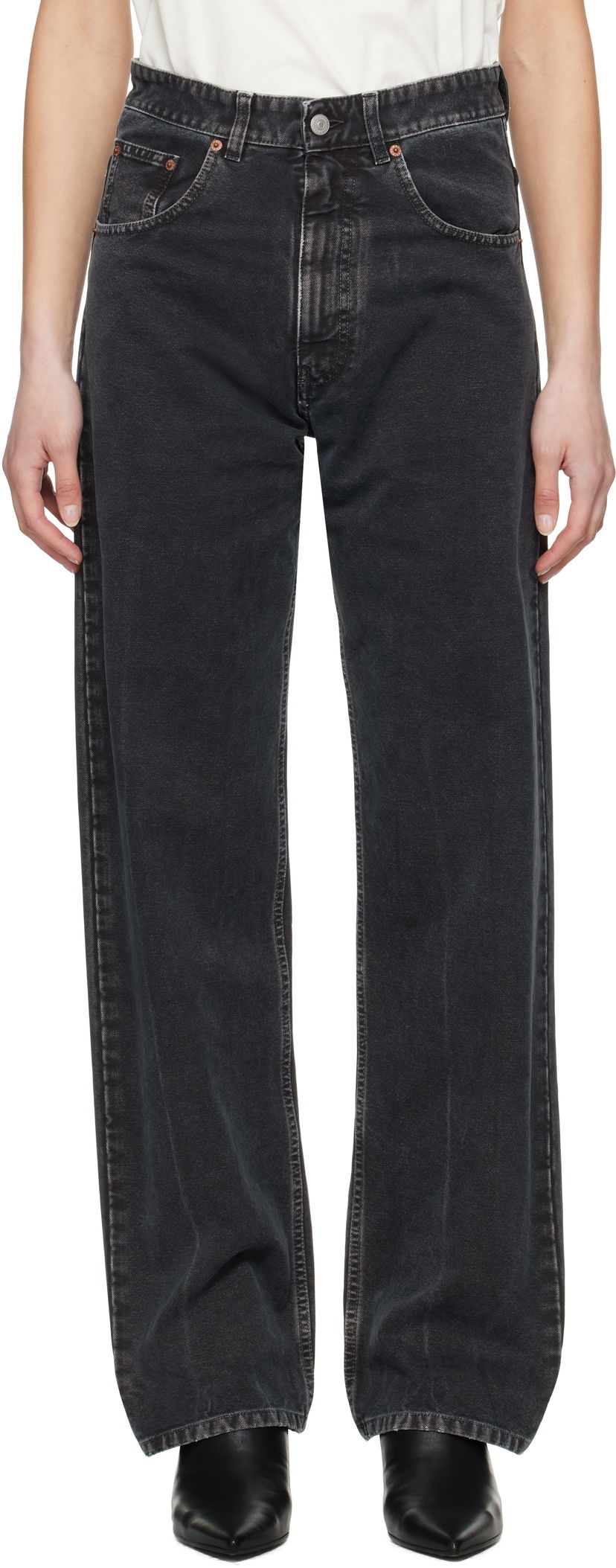 Jeans Maison Margiela MM6 Maison Margiela 5 Pocket Jeans Sort | SH0LA0010 M35249