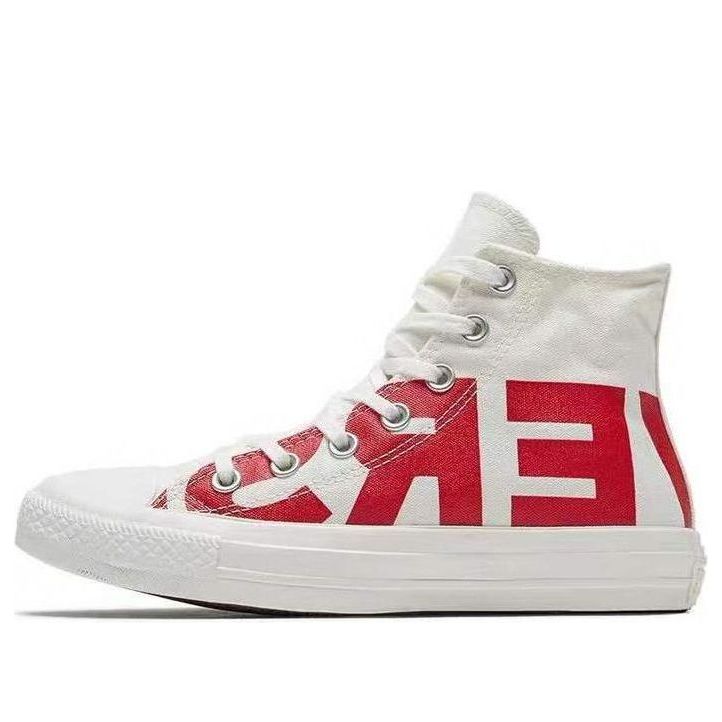 Sneakers og sko Converse Chuck Taylor All Star Print Hi 'Wordmark' Hvid | 159532F