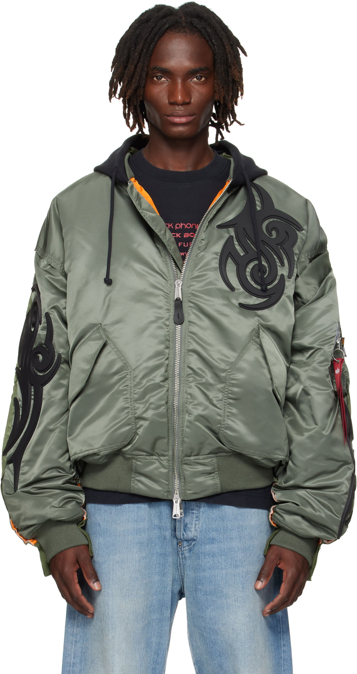 Bomberjakke VETEMENTS VETEMENTS x Alpha Industries Reworked Bomber Jacket Grøn | UH76BO890GG, 0