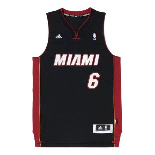 Jersey adidas Originals LeBron James Miami Heat No. 6 Basketball Vest Sort | L76194