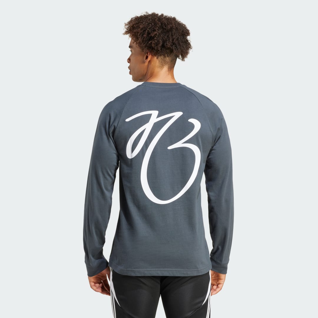 T-shirt adidas Performance Long Sleeve Graphic Tee Grå | JM9351, 1