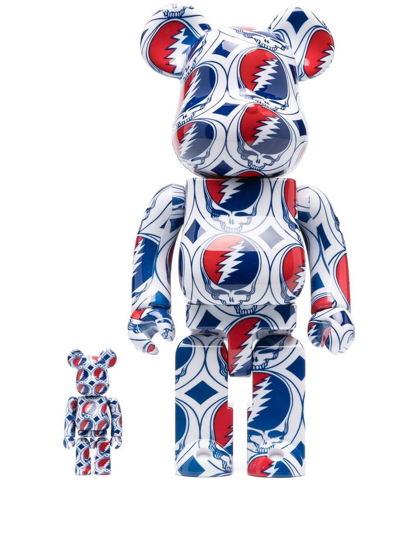 Collectible Medicom Toy Grateful Dead 100% and 400% figure set - White Hvid | 14GDSTEALFW19307910