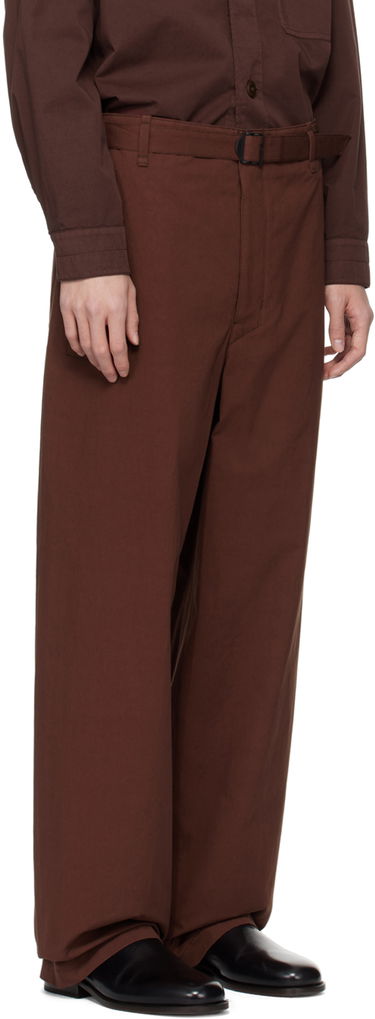 Bukser LEMAIRE LEMAIRE Seamless Belted Trousers Brun | PA1106 LF1220, 1