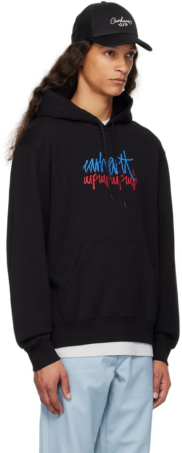 Sweatshirt Carhartt WIP Stereo Script Black Hoodie Sort | I033624, 1