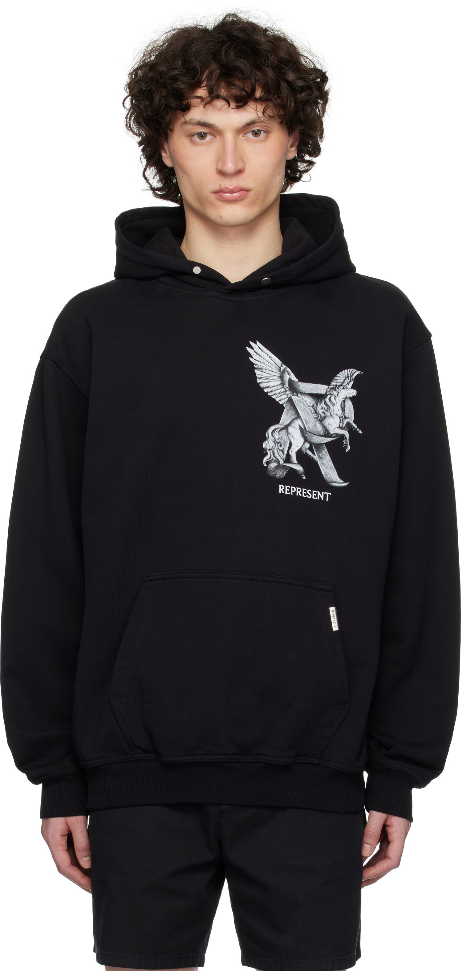 Sweatshirt Represent Clo Represent 'Elegance In Motion' Graphic Print Hoodie Sort | MLM41065, 0