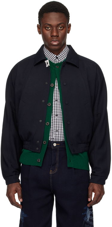Bomberjakke ADER ERROR Press-Stud Jacket Mørkeblå | BN01SSJK0810BK, 0
