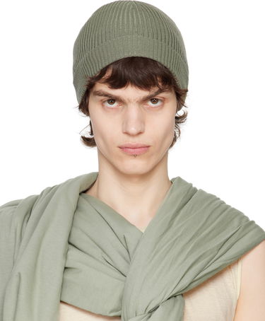 Beanie Rick Owens Rick Owens Hollywood Ribbed Beanie Grøn | RU01E5495 RIBWS, 0