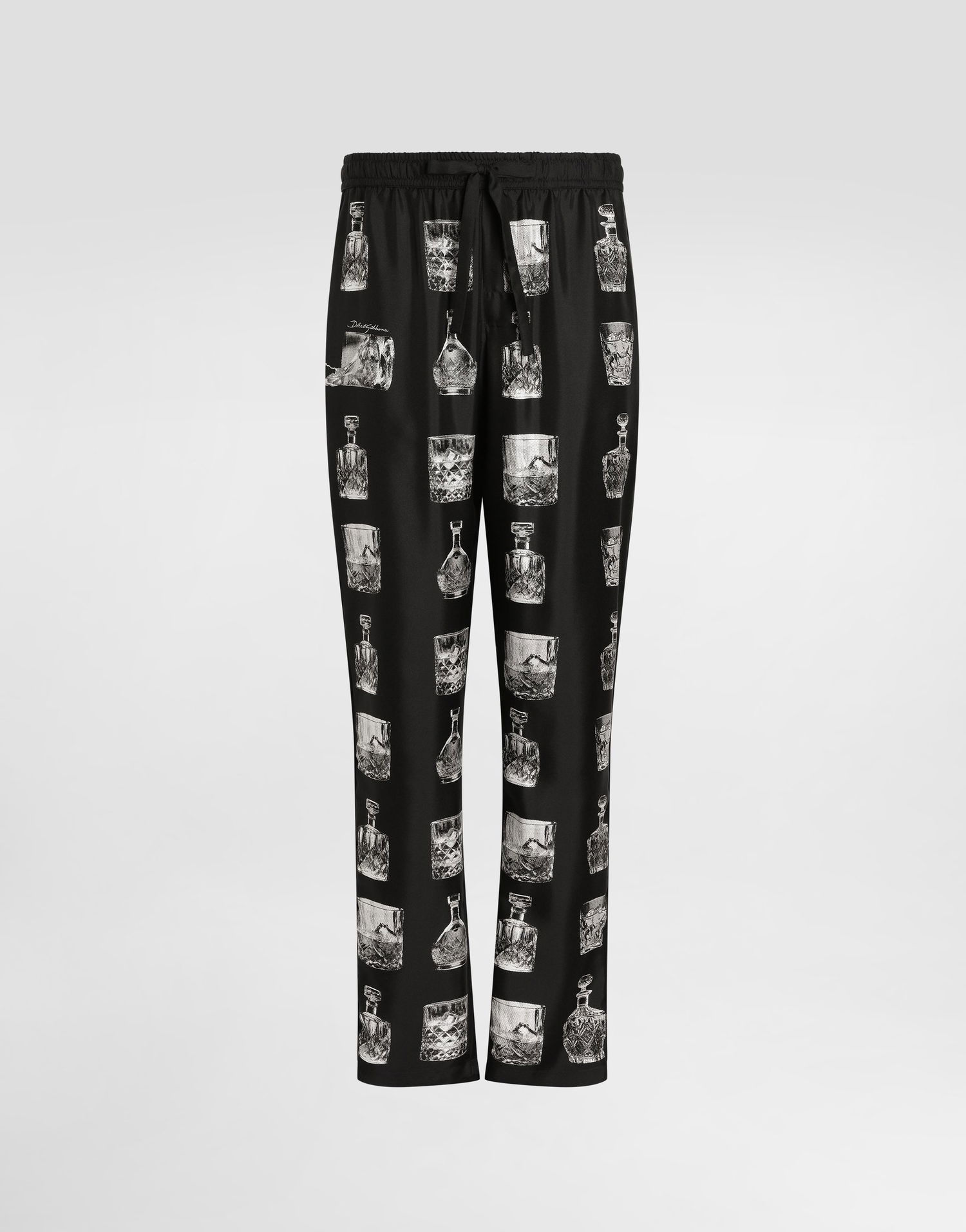 Pyjamas Dolce & Gabbana Silk Pajama Pants With Whiskey Print Sort | GVCRATHI1V0HN5IA, 0