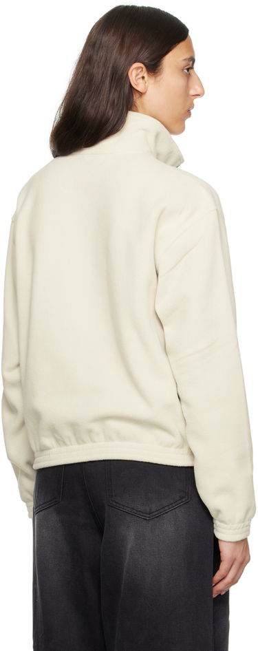 Sweatshirt We11done Pony Fleece Half-Zip Sweatshirt Hvid | WD-TS3-23-893-U-WH, 2