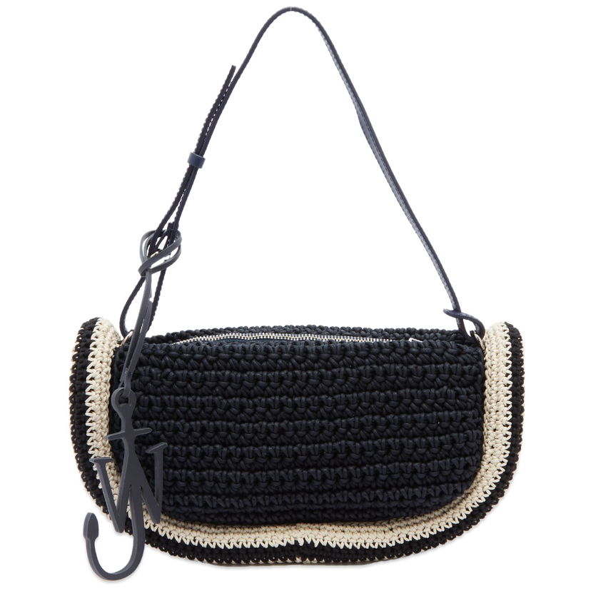 Skuldertaske JW Anderson The Bumper-15 Crochet Shoulder Bag Mørkeblå | HB0576-FA0305-888