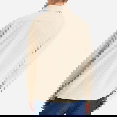 Skjorte A.P.C. Men's Basile Marl Cotton Overshirt Beige | COGEV-H02709-AAD, 3