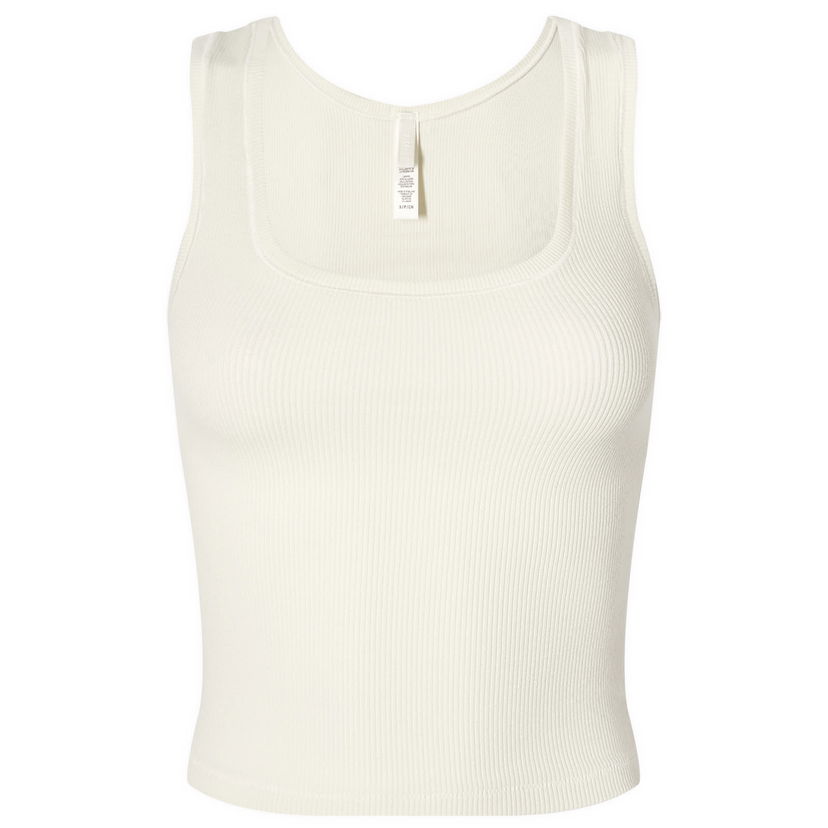 Tanktop SKIMS Rib Tank Hvid | AP-TNK-0038-BN